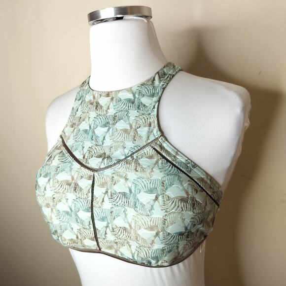 prAna Swim Top Azra Seaside Safari Zebra High Neck - Picture 4 of 11